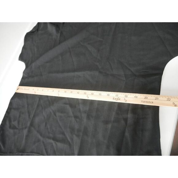 Black Short-Sleeve Top & Open side Wide-Leg Pants L #1804-C8 - Picture 8 of 11